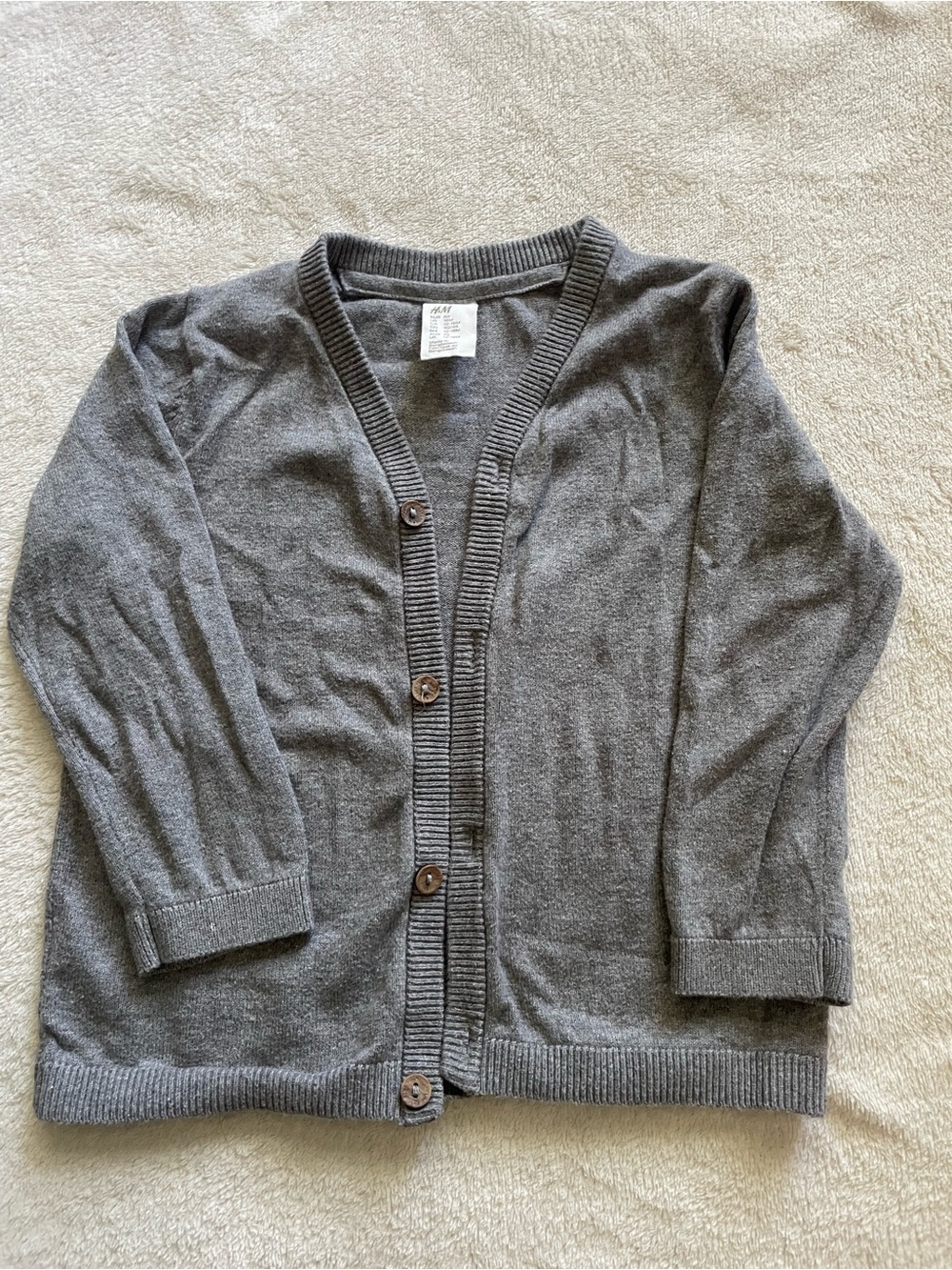H&M Gray Button-Front Kids Cardigan
